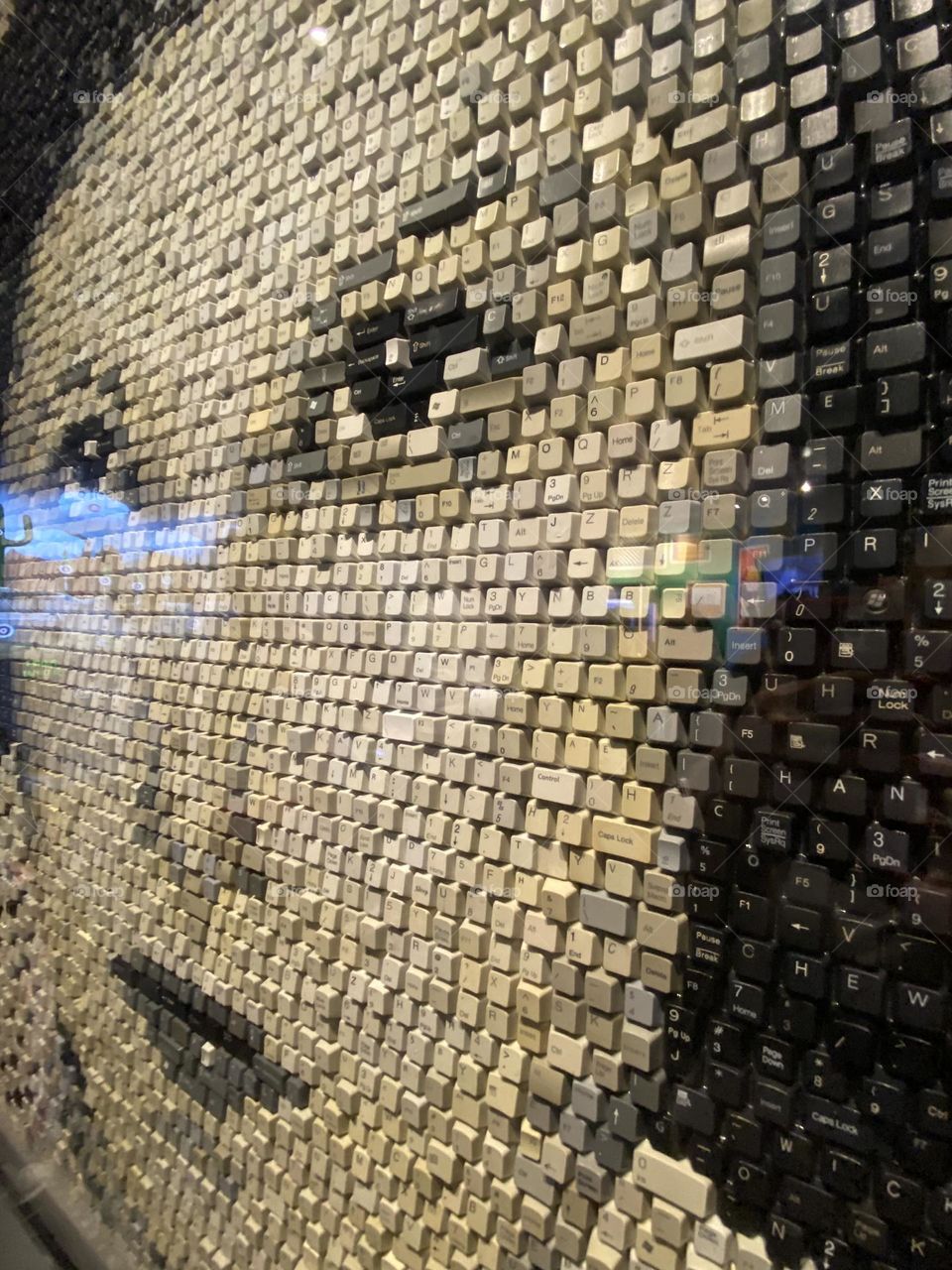 Keyboard Keys transformed into a portrait. 