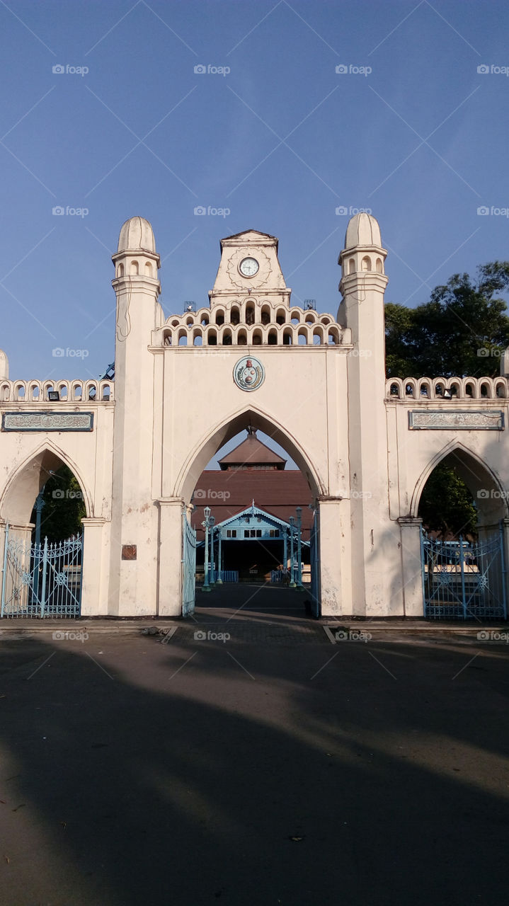The view of old mosque gate in Java Indonesia