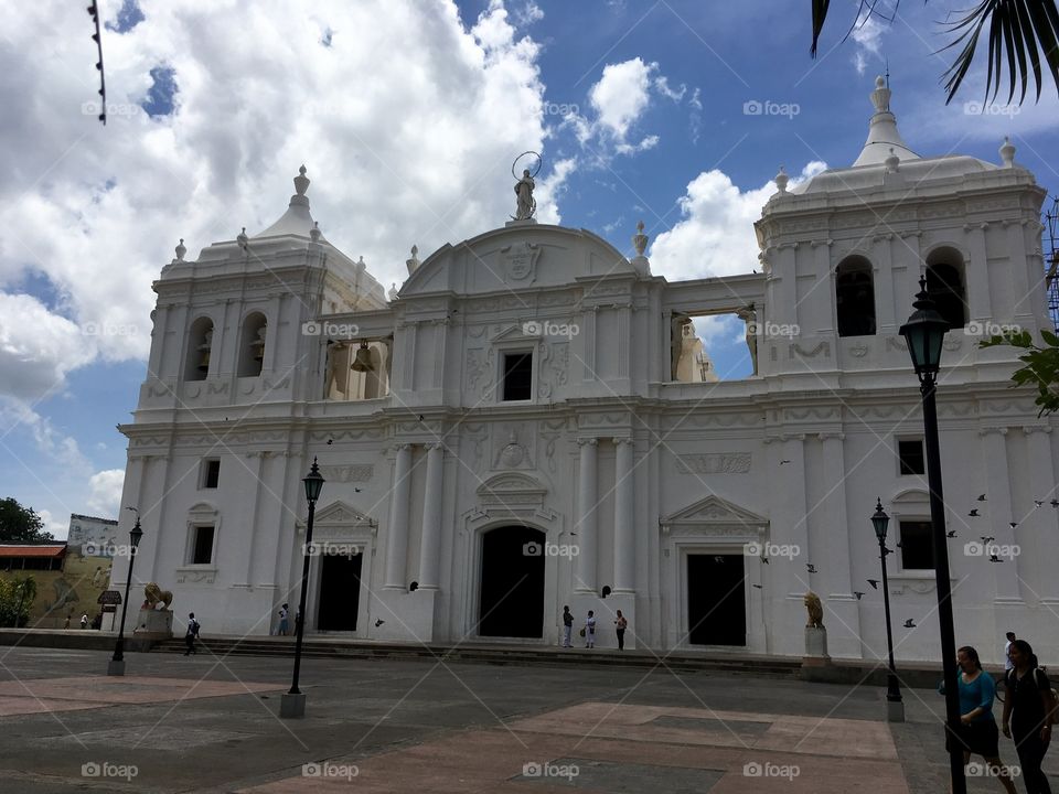 First Spanish cathedral in Leon, Nicaragua 