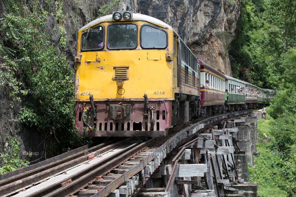 Train in Kanchanaburi Thailand 