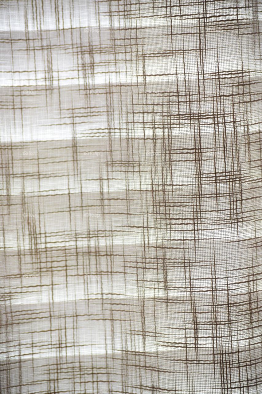 Curtain in front of blinds