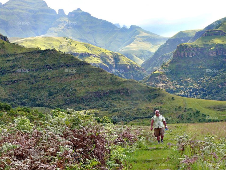 Hiking in the mountain