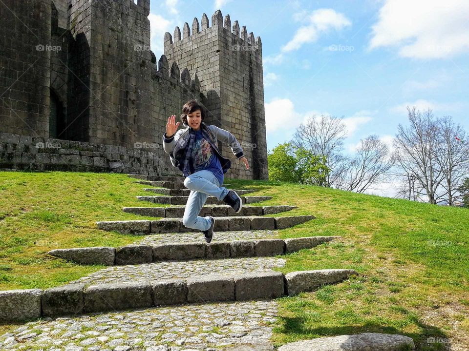 The 10th-century Castle of Guimarães, a national symbol referred to as the Cradle of Portugal