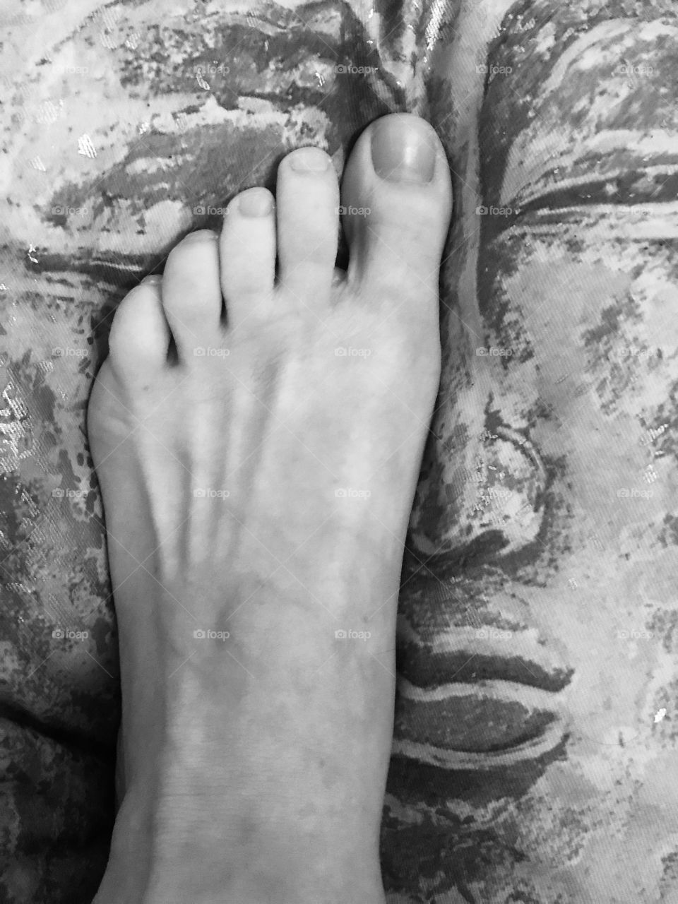 Foot black & white 