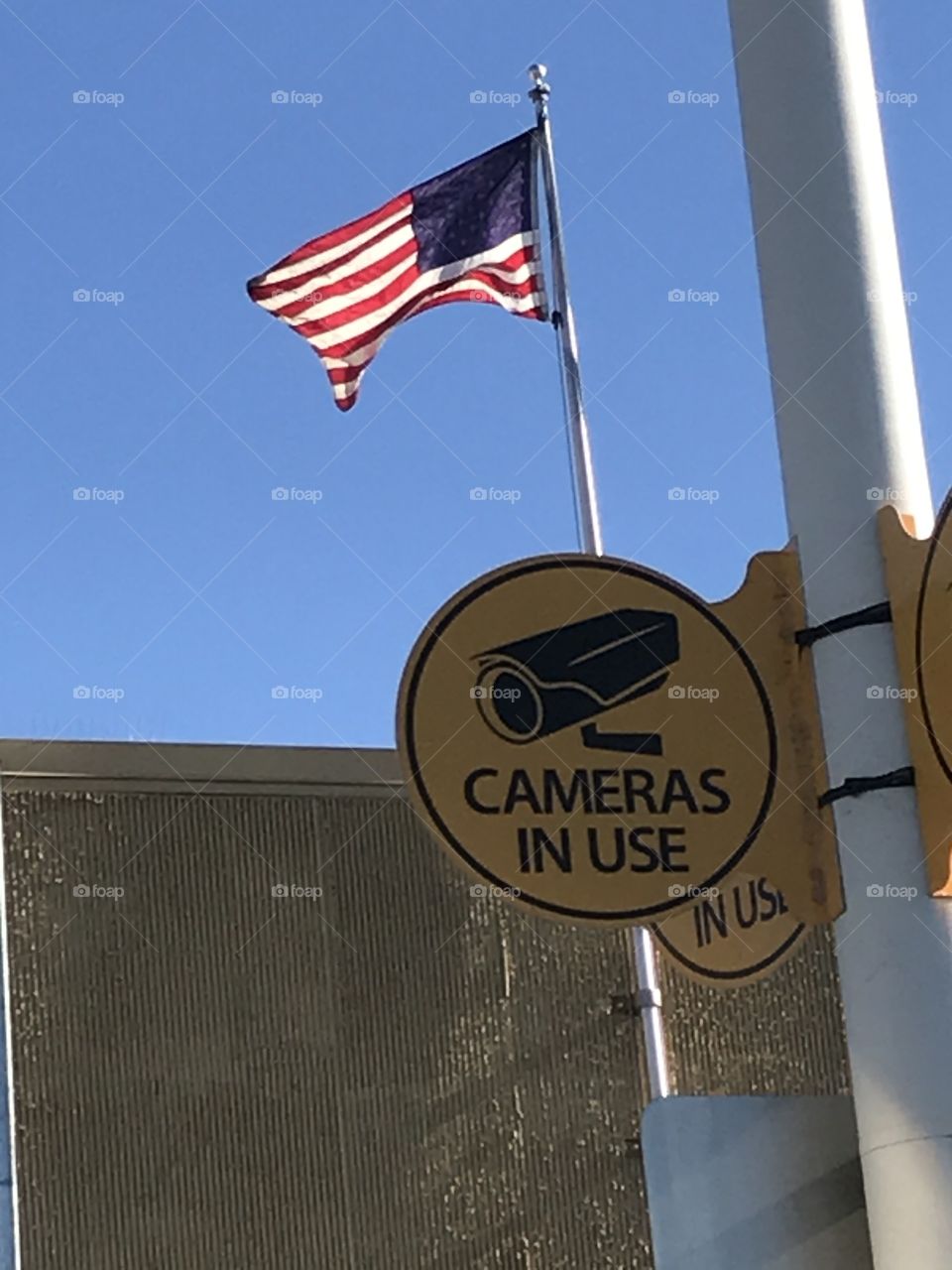 US flag flying high. It is patriotism at its best.