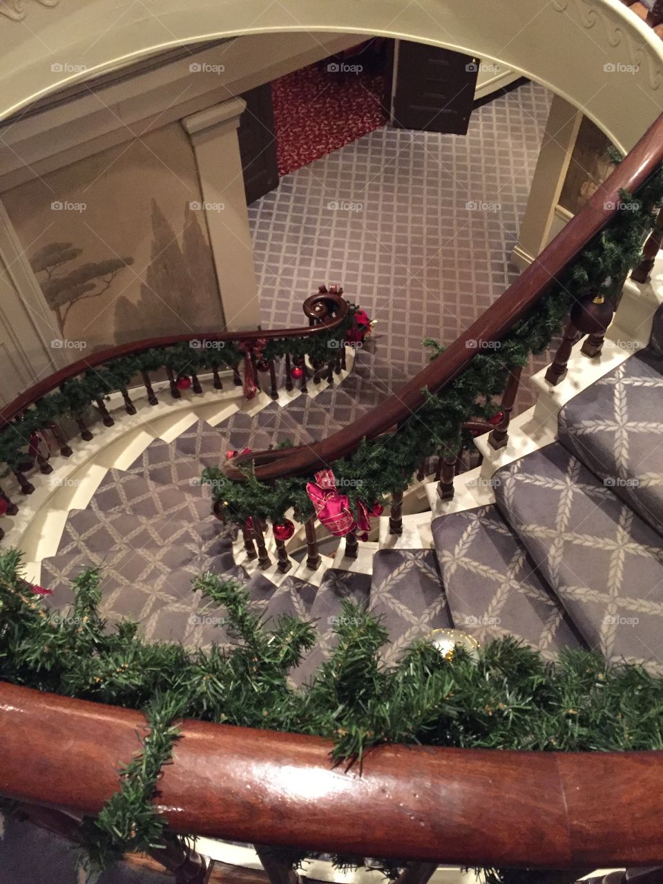 Genesee Valley Club spiral staircase 