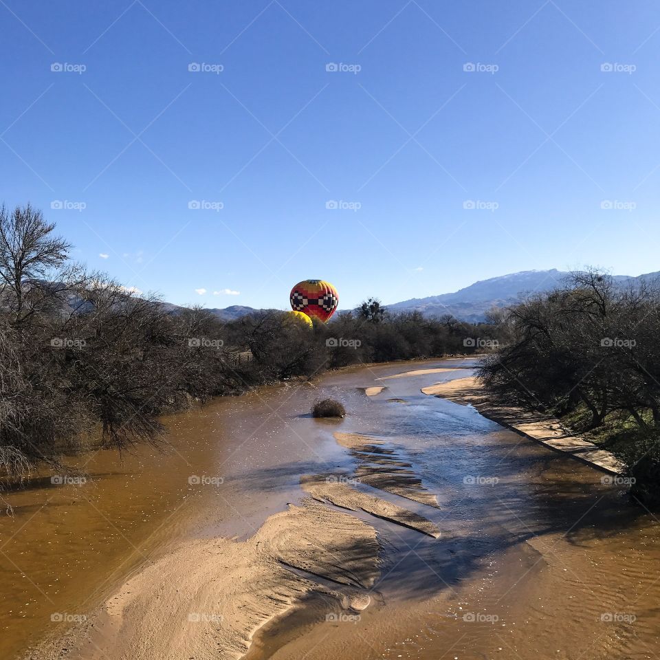 Fall Nature Landscape - Hot Air Balloons 