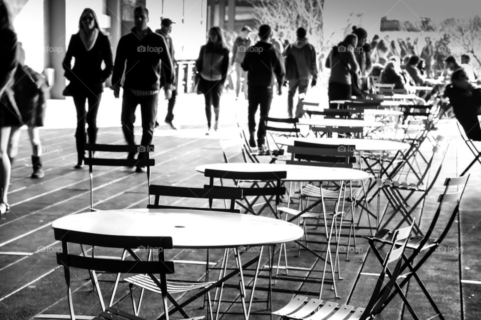 people walking at the high line park in new York