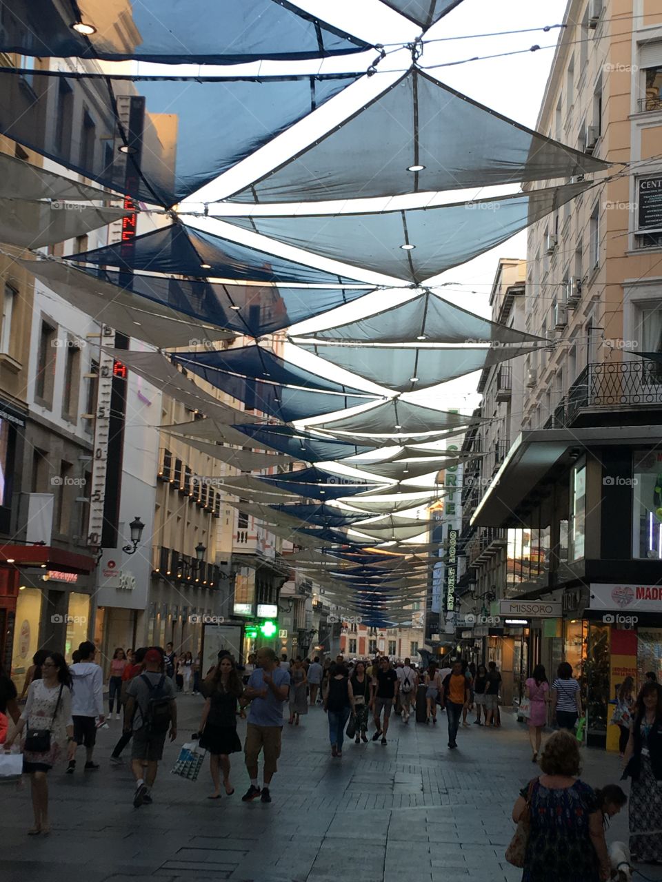 This is a short walk way from La Gran Via street to Plaza Major in Madrid