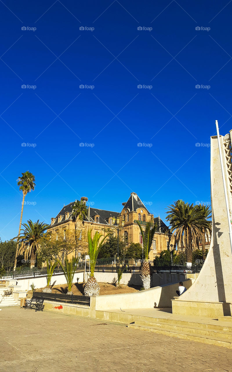 landscaping of French building in Algeria