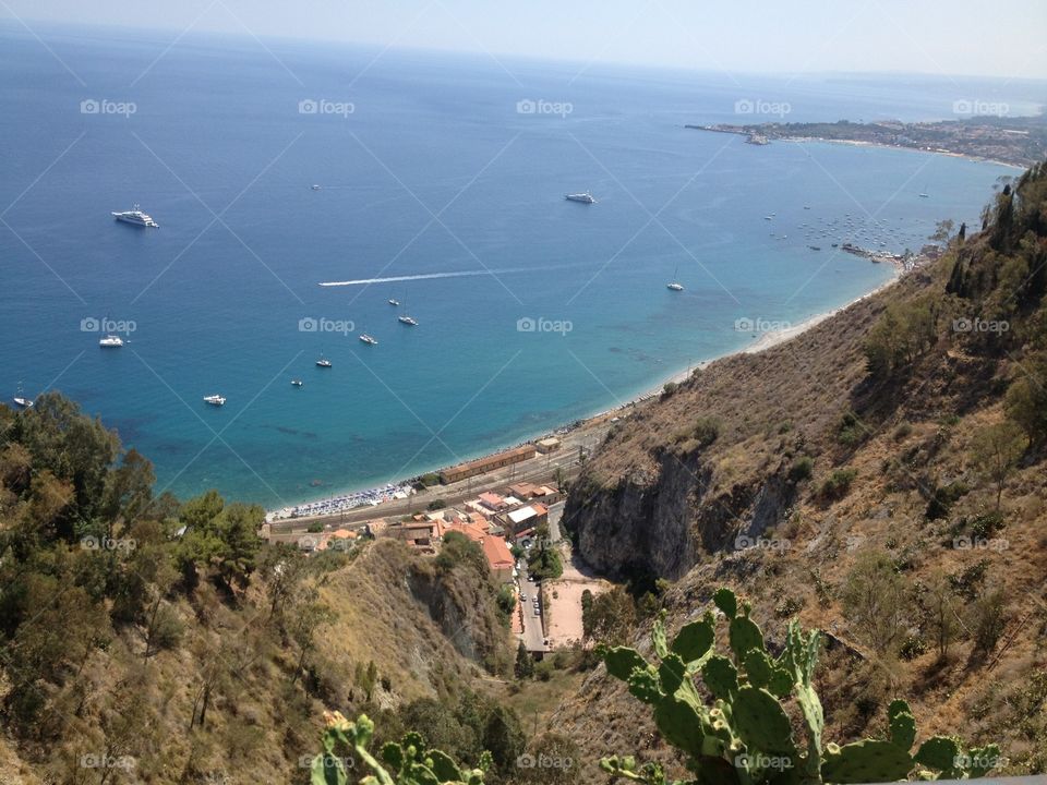 Taormina sight,Sicily,Italy. Sight from Taormina,Sicily,Italy