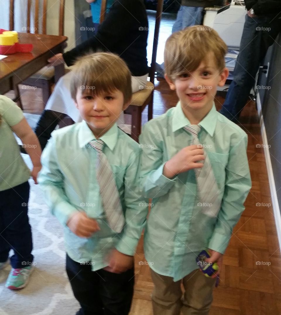 2 boys with ties