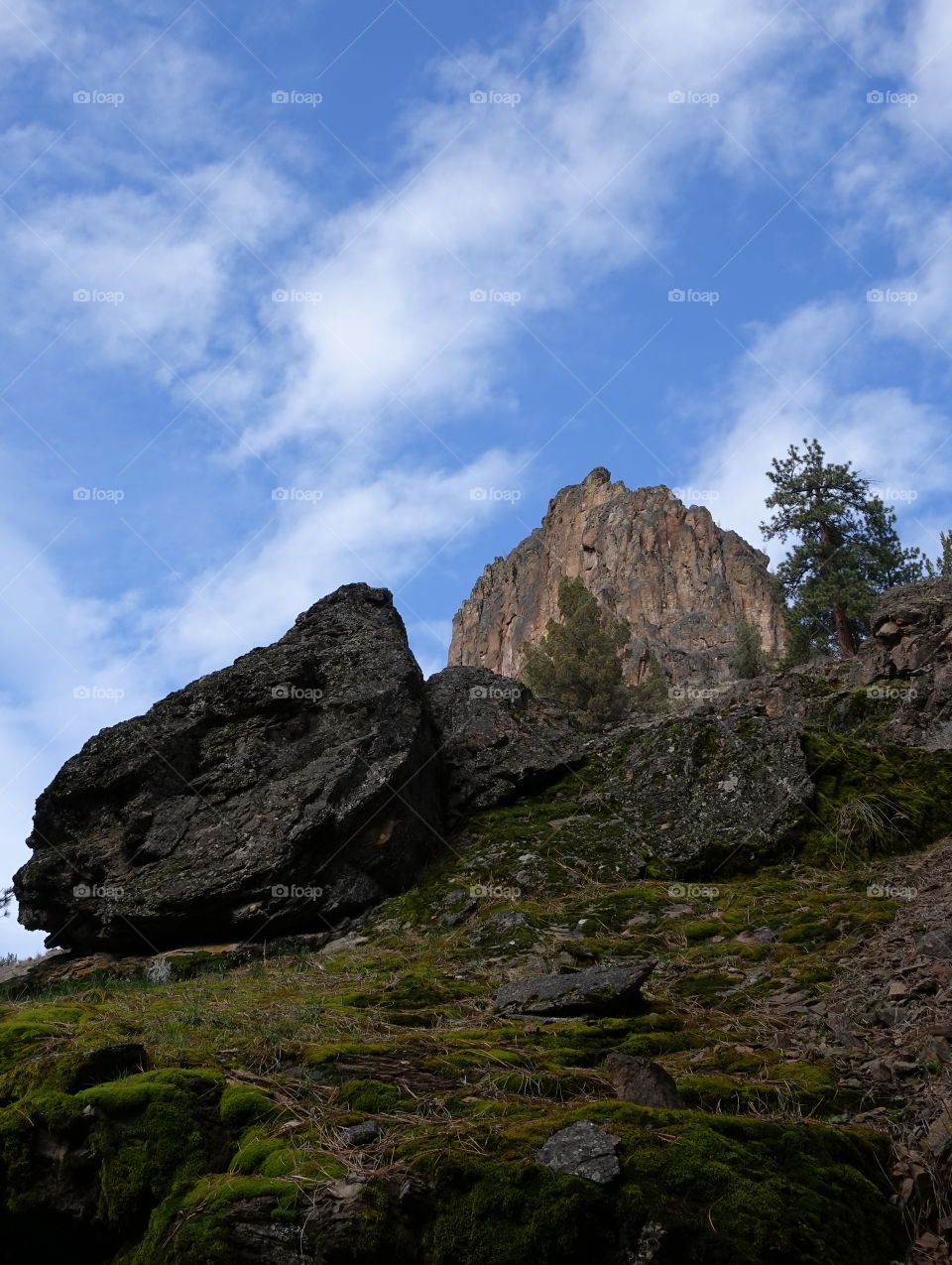 Low angle view of rocks