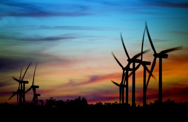 Wind farm in west Texas USA