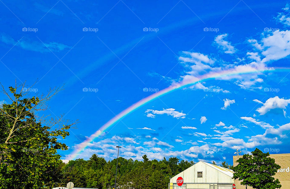 double rainbow over walmart