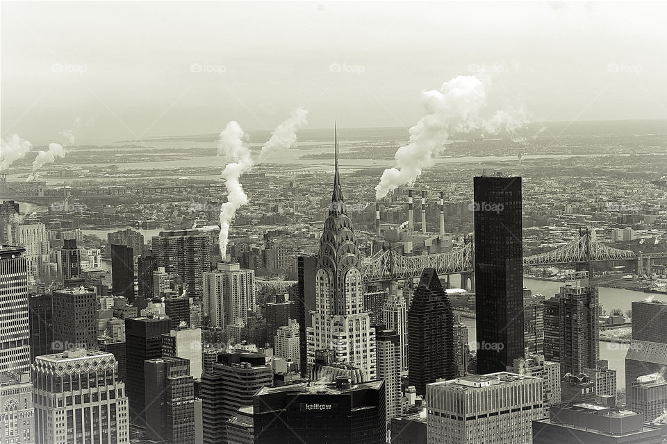 New York cityscape vintage