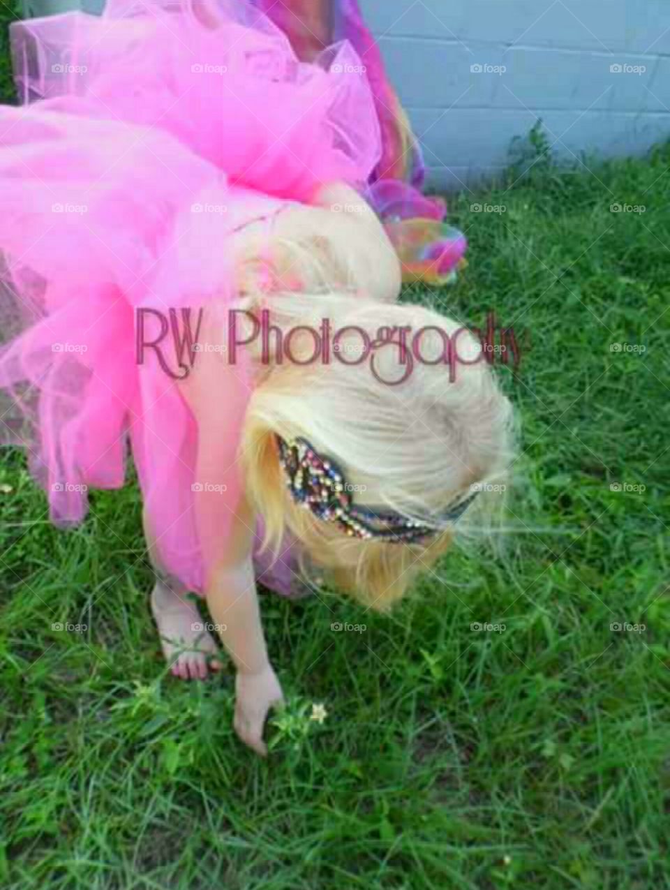 Little girl on pink tutu