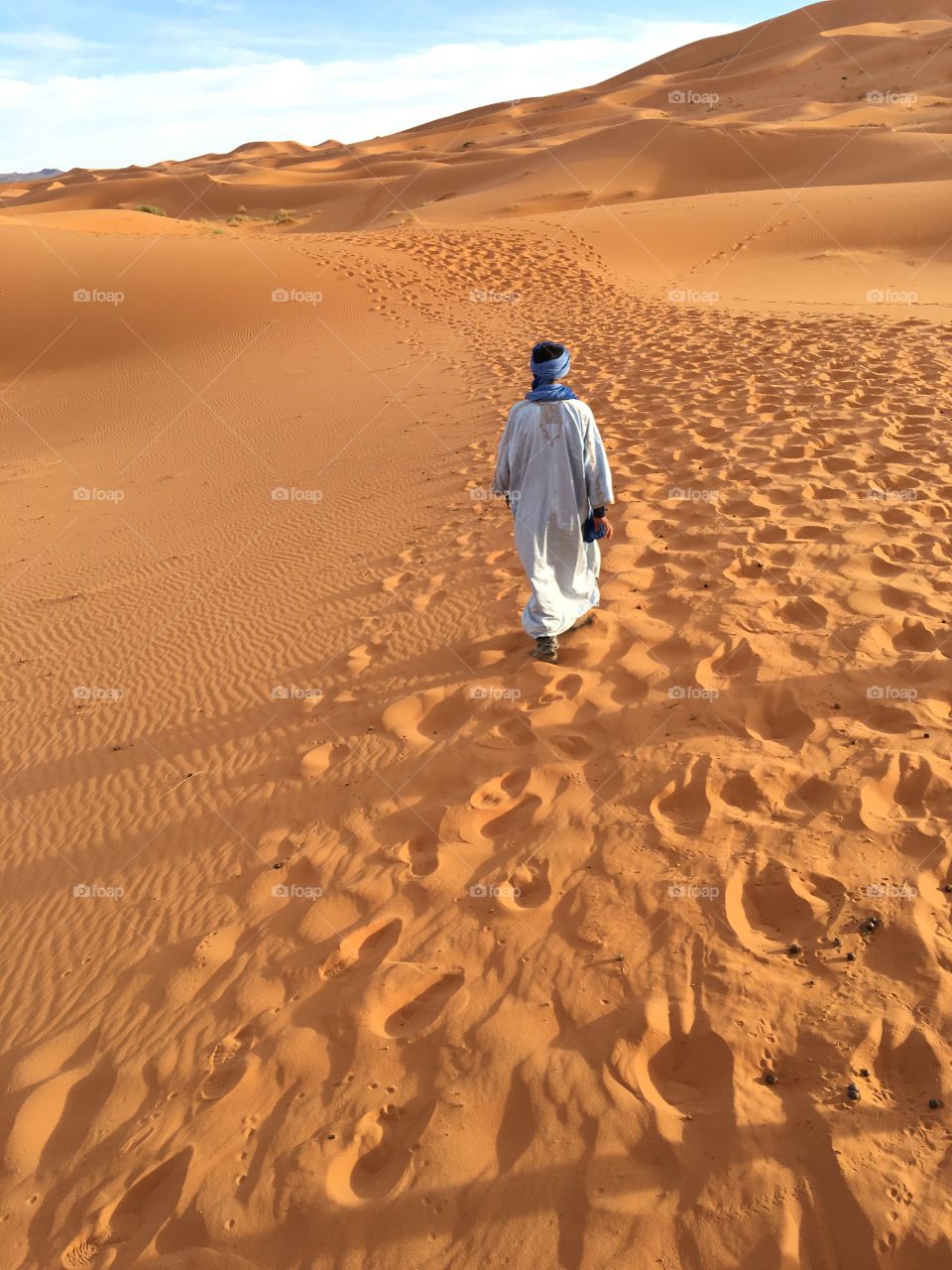 Sand, Desert, Alone, Wasteland, Footprint