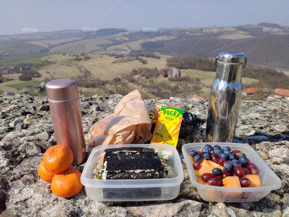 picnic with gorgeous view