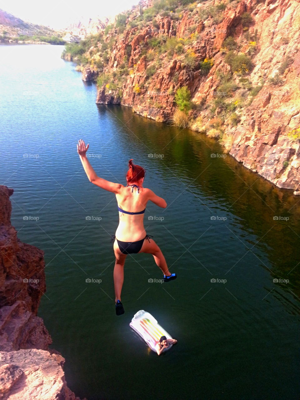 cliff jumping