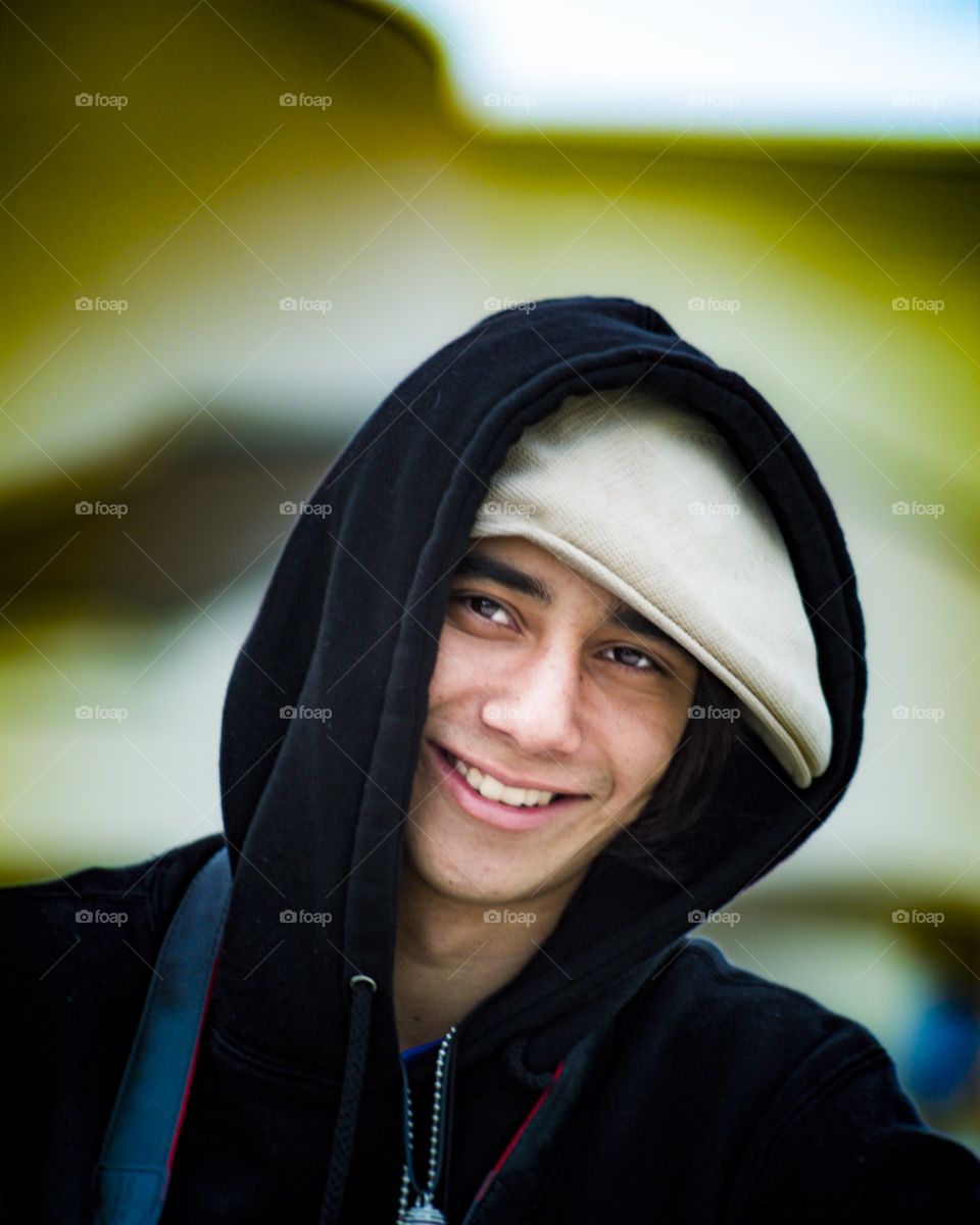 portrait of young man smiling