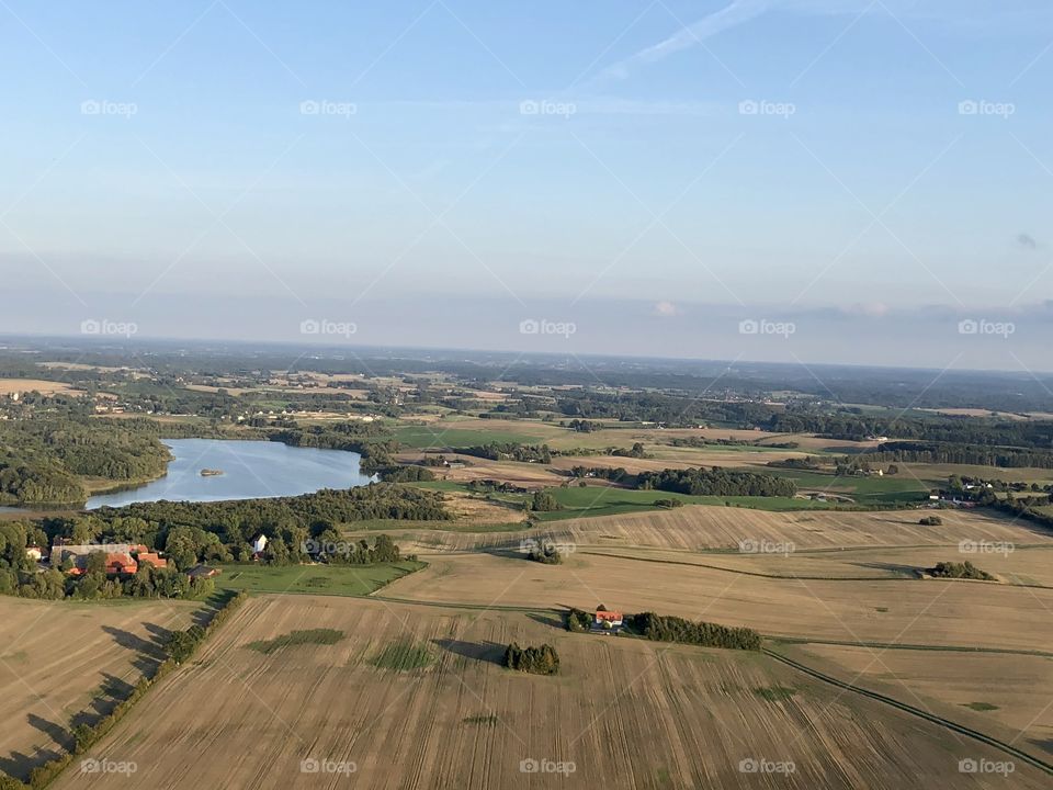 From hot air ballon