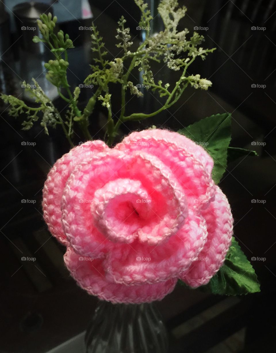 Crocheted rose
