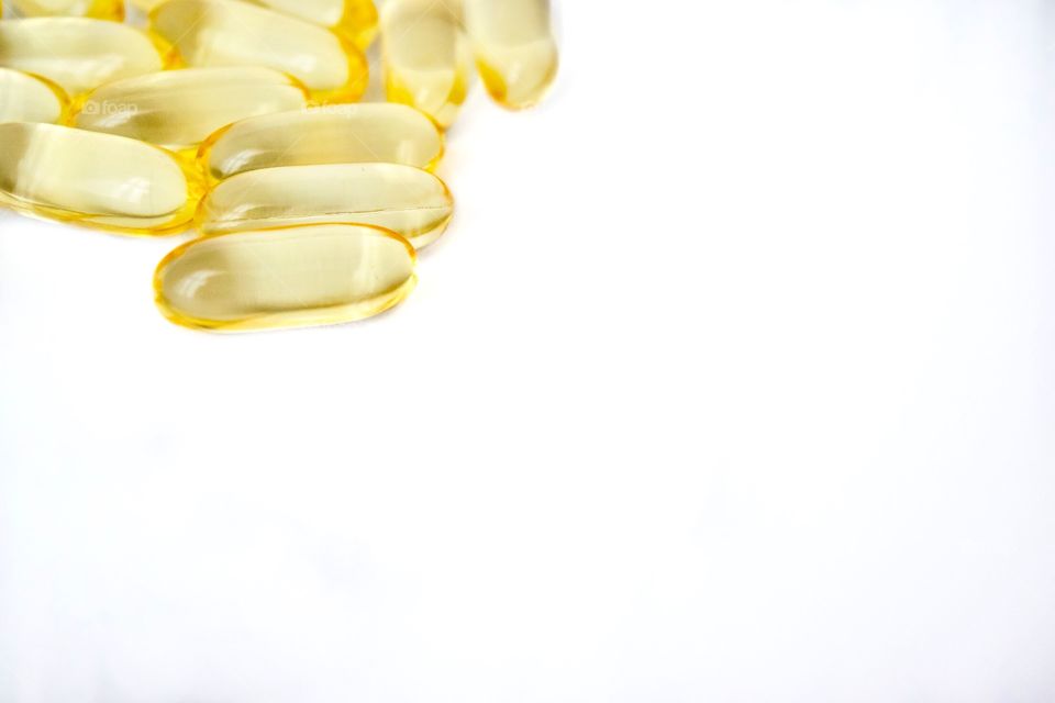 Medicamentos in oval yellow on white background 