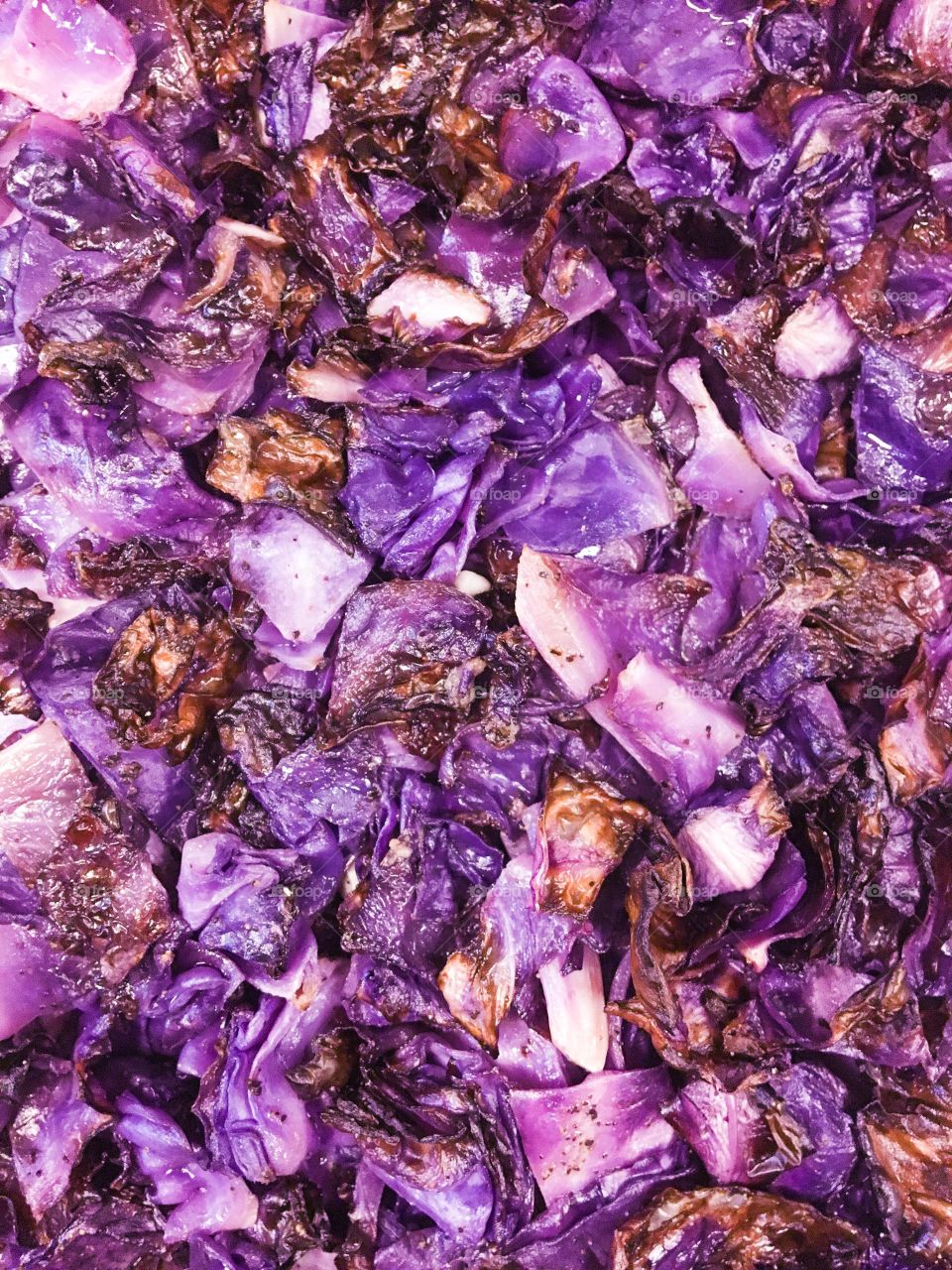 Roasted Red Cabbage Is Purple Story