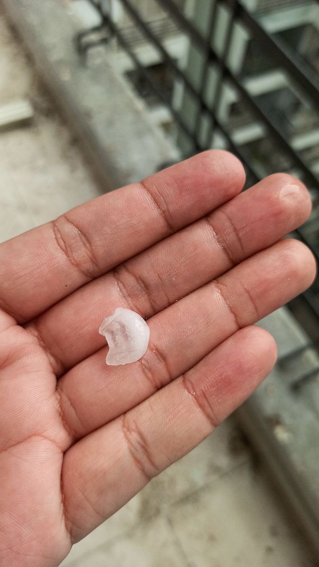 hail in my area in the month of April it's happen first time