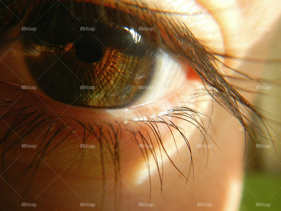 close up of man eye