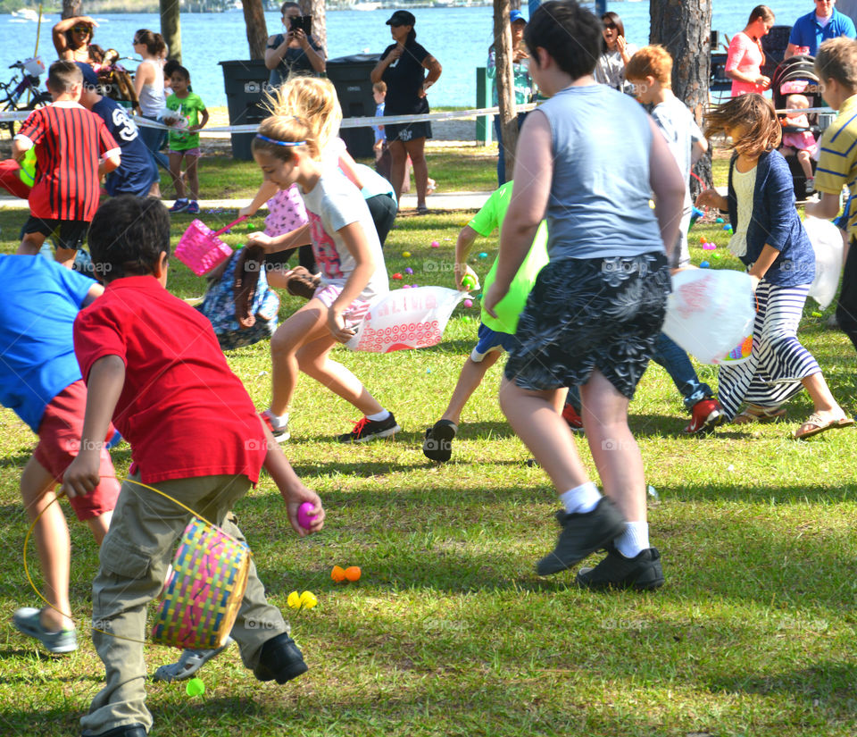 Easter Egg Hunt is a fun holiday activity for kids of all ages. The object is to find the Golden egg to win the grand prize!  It's the only time you should put all your eggs in the same basket! Happy Easter everyone!!!