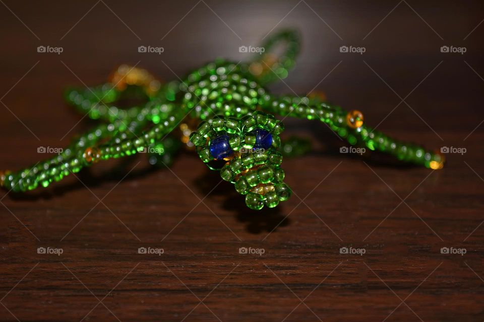 animal figured from beads beautiful background, art and craft hobbies