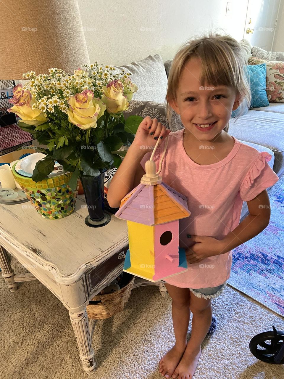 Art time with birdhouse painting 