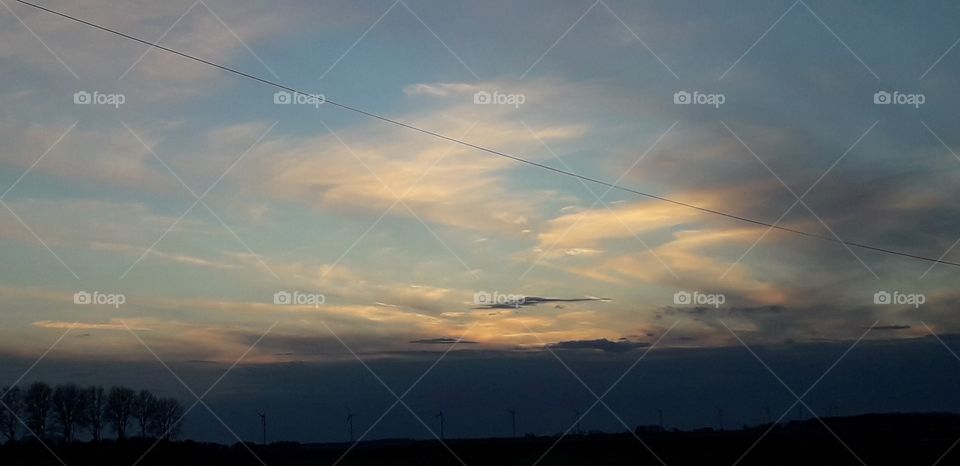 Couché de soleil à sainte Cécile