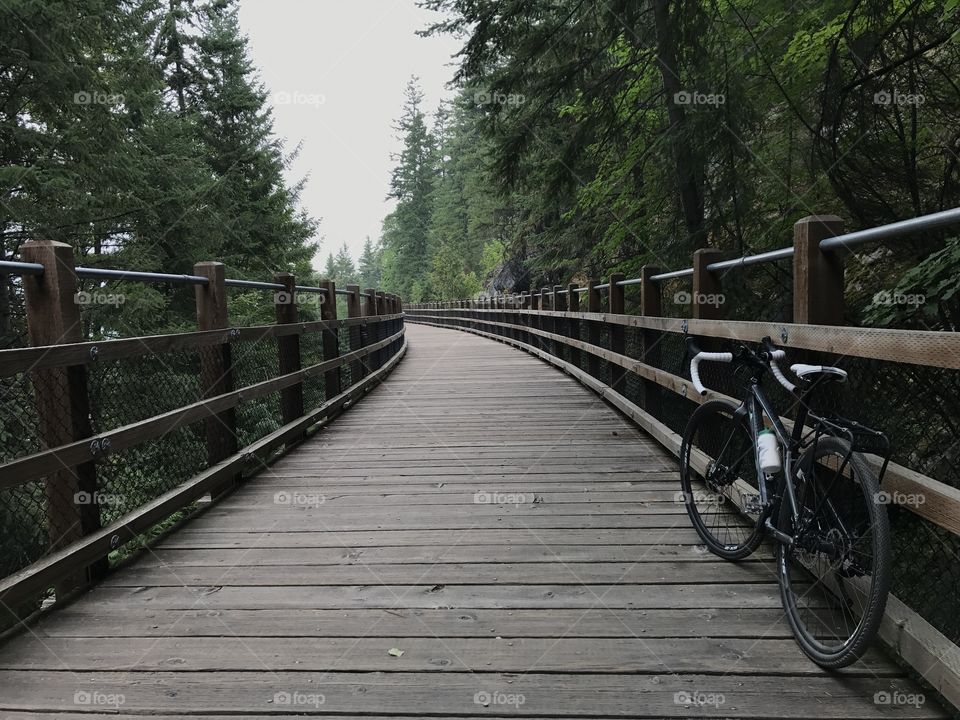 Bicycle trail in British Columbia 