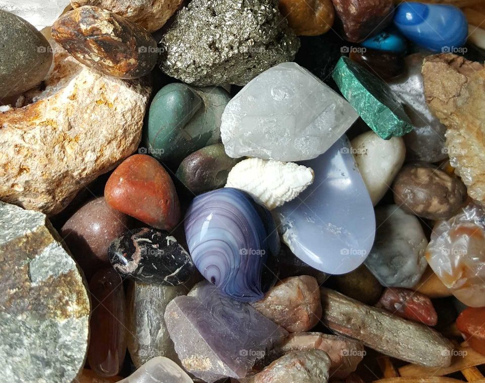 Colorful stones full frame