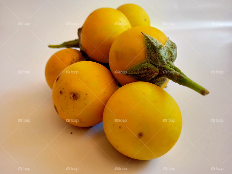 The lenca or Black nightshade fruit. it belongs to solanaceous family.
