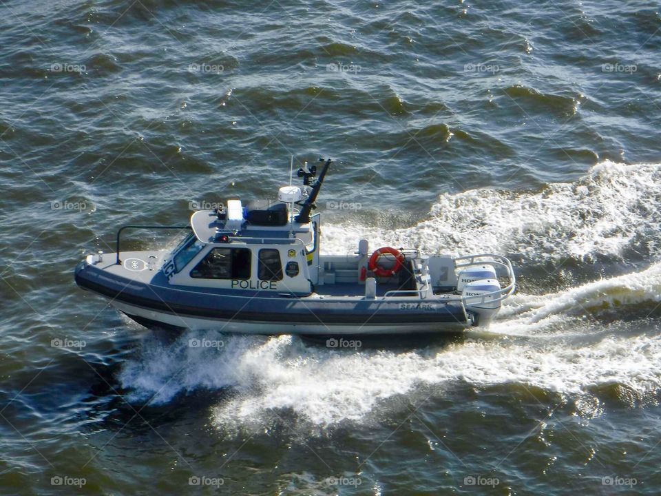 Police Boat in Chesapeake Bay Maryland 
