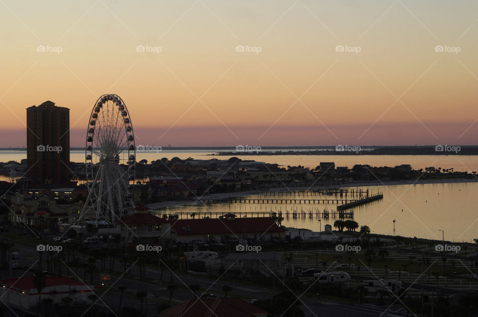 Beach Ferris Wheel at Sunset