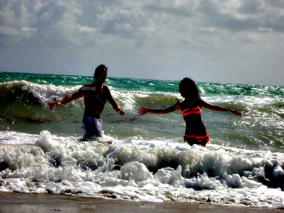 Couple at the sea