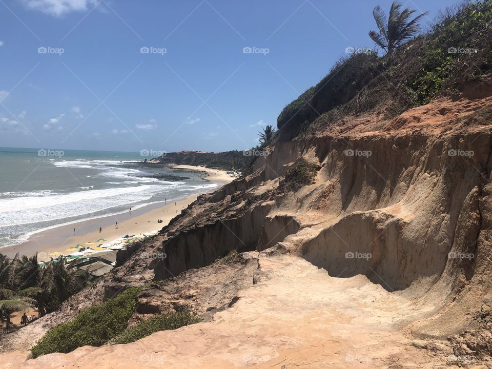 Beach view from the top in Brazil