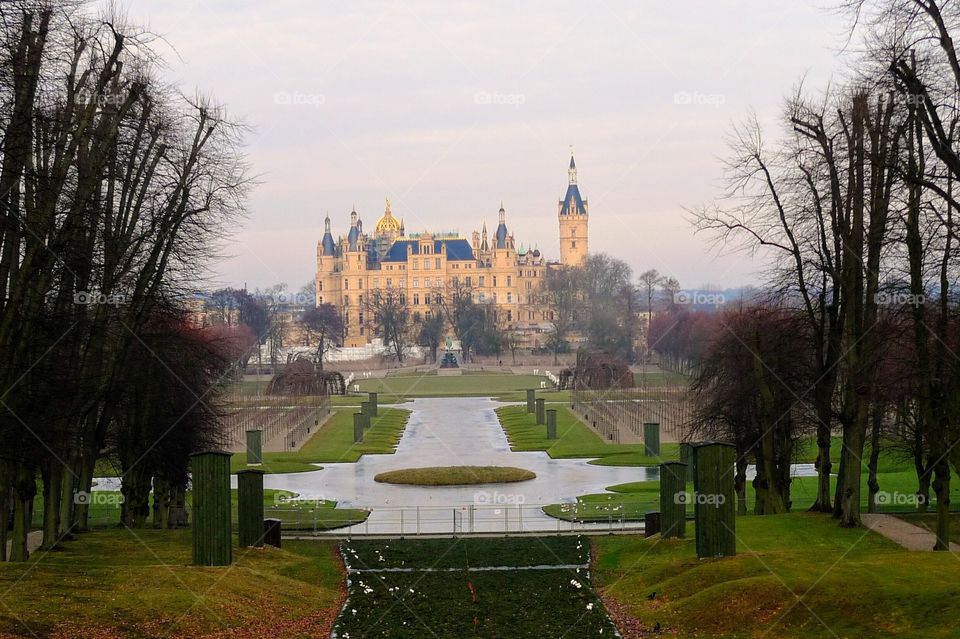 Schwerin castle with park