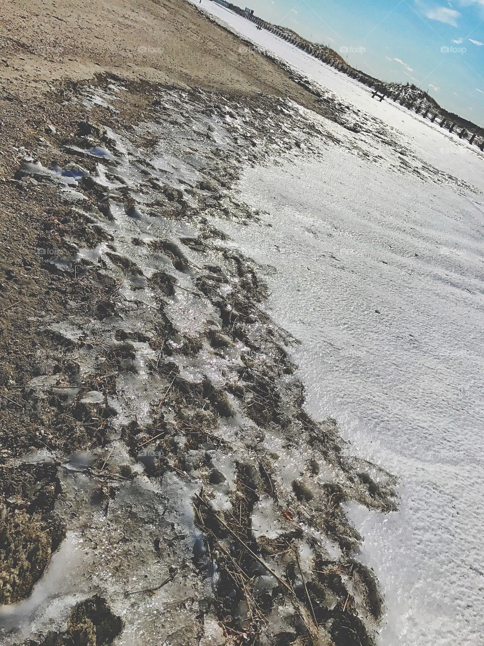 Frozen beach..