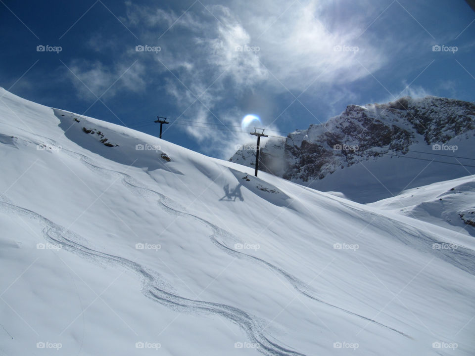 snow mountains skiing ski by majo