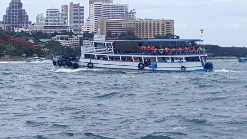 Pattaya view from the ferry