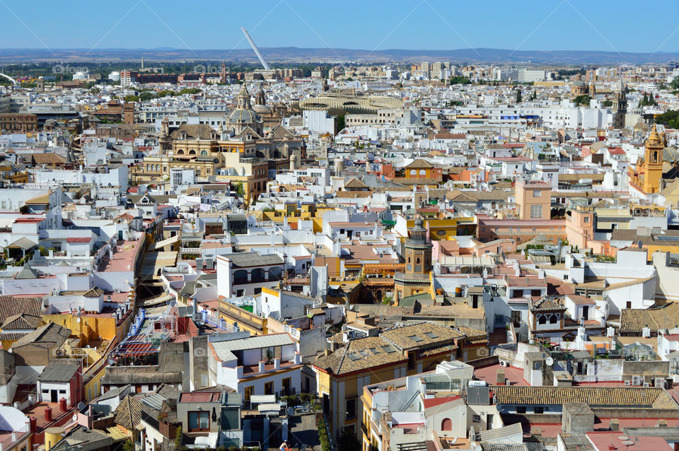 High angle view of seville
