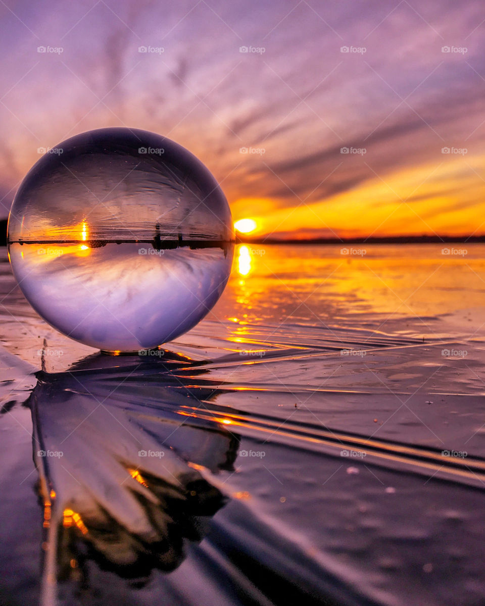 Sunset in a ball