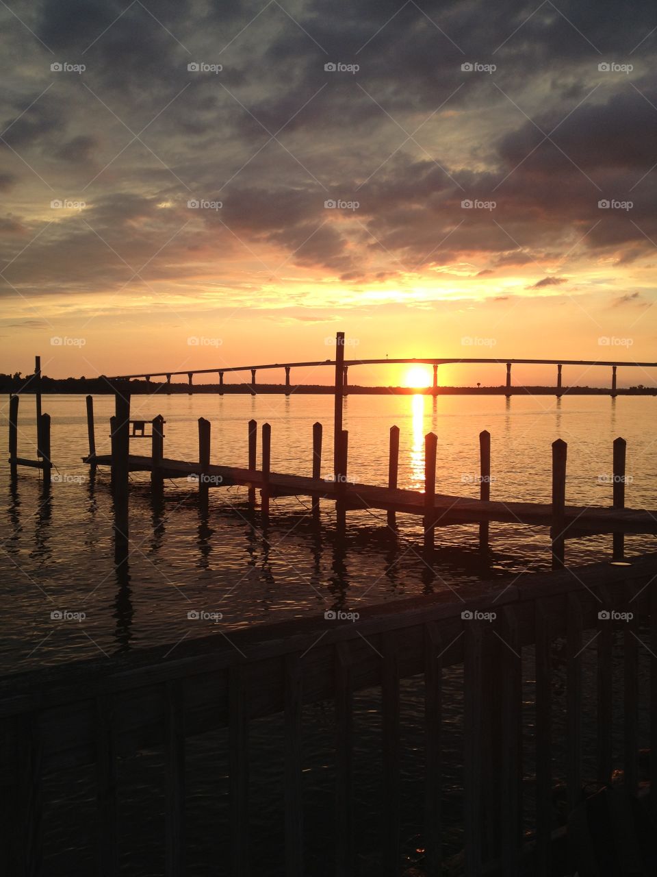 Sunset. Sunset and docks in Solomon's island 