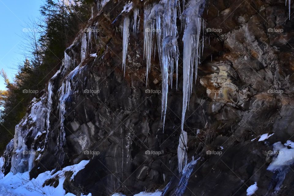 Frozen cliffs